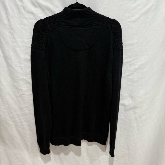 Weatherproof Vintage Mens Black 1/4 Zip Cotton Sweater Large Warm Cotton Classic - Picture 6 of 12